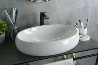 Раковина Gid N9030a 51114 накладная белая 60x41x15